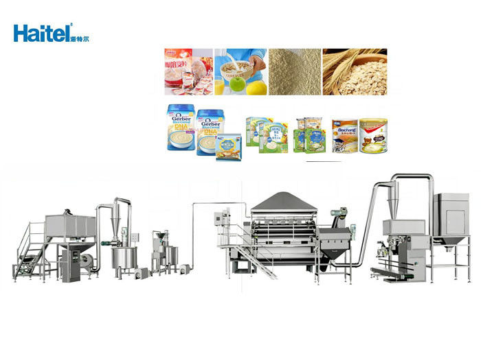 Fully automatic oatmeal cereal wheat oat flakes making machine cerelac line
